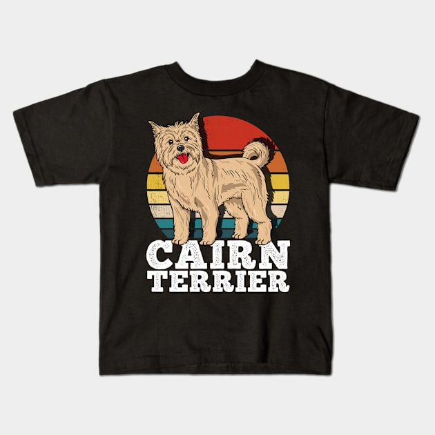 Cairn Terrier Dog Lover Retro Kids T-Shirt by KAWAIITEE